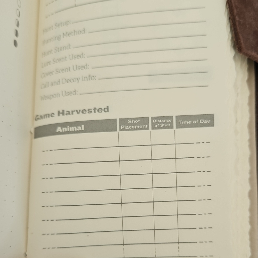 Vintage Brown Leather Hunters Diary. - Picture 8 of 8